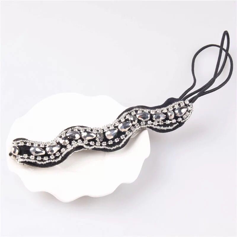 Etnische Zaadkralen Parels Handgemaakt Elastisch Hoofdband Kralen Haarband Voor Vrouwen & Meisjes Haaraccessoires white