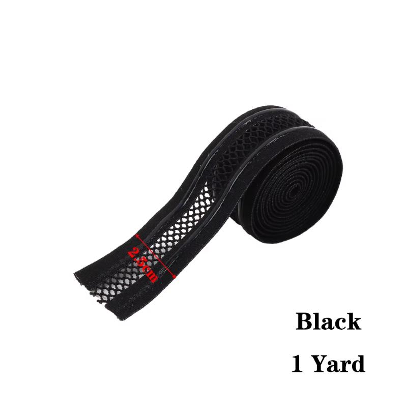1 yard Silikon Anti-halk Nät Elastiskt Band Peruktillverkningstillbehör Halkfritt Greppband Elastiskt För Peruksyning Sträckbart i Sidled