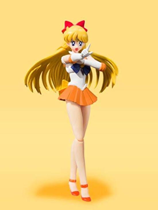 TAMASHII NATIONS Pretty Guardian Sailor Moon Sailor Venus Color 140mm ABS PVC Painted Movable Figure S.H.Figuarts -Animation Edition- Approx. &