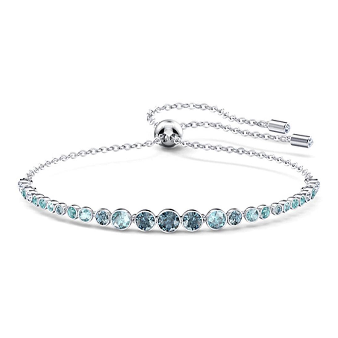 Swarovski Imber Emily Gradient Adjustable Alloy Bracelet Women bracelets Blue 5562130 White Box