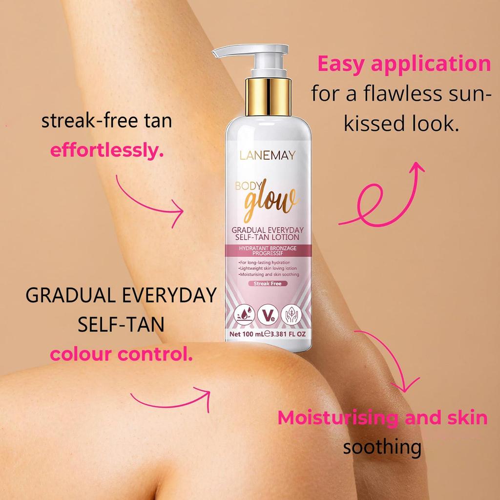 Gradual Everyday Self-Tan Lotion-Skin Soothing & Hydrating-Easy Application-Suitable For All Skin Types, 100ml