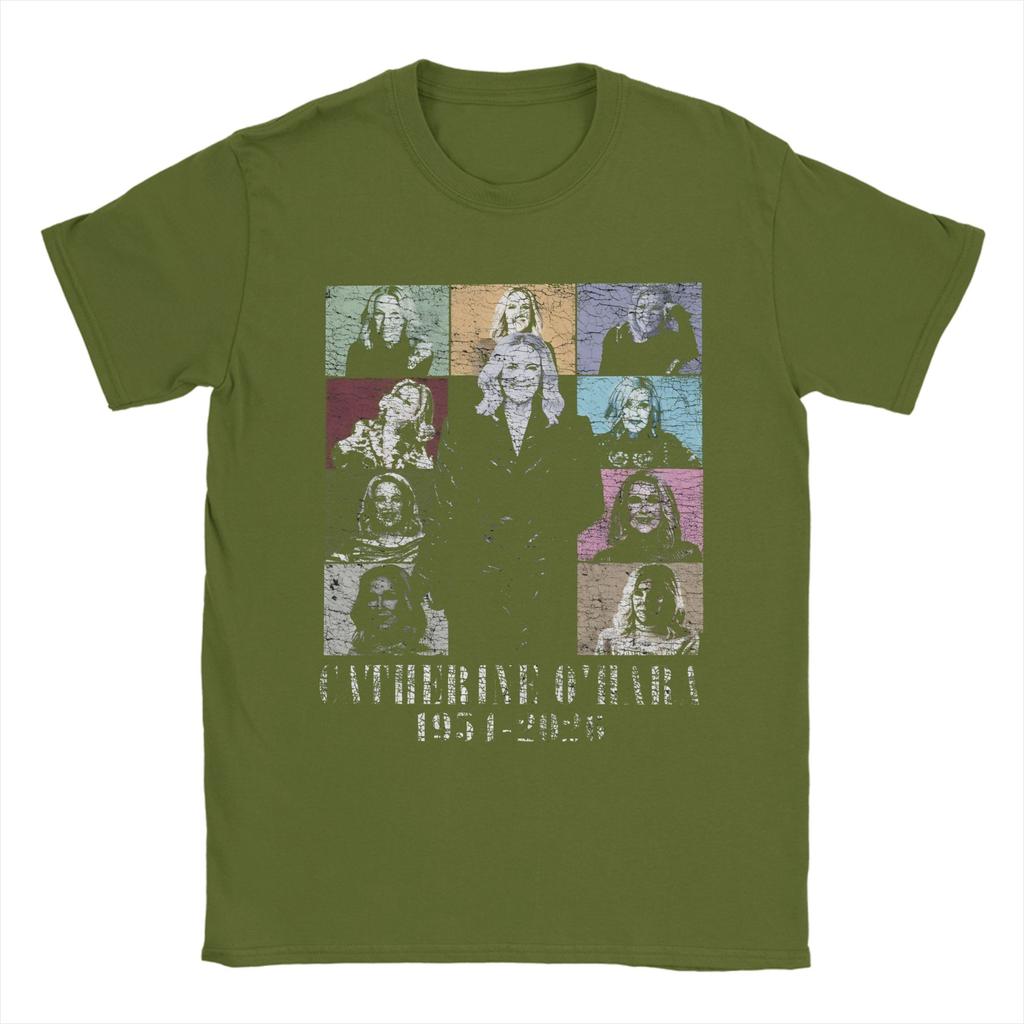 Vintage Catherine Ohara Cotton T Shirt For Men Summer Aesthetic TShirts O Neck Harajuku Tee Shirt Oversize Wholesale Clothes