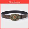 Chinese Style Alloy Buckle Vintage Bohemian Belt Ethnic Cultural Artistic Belt