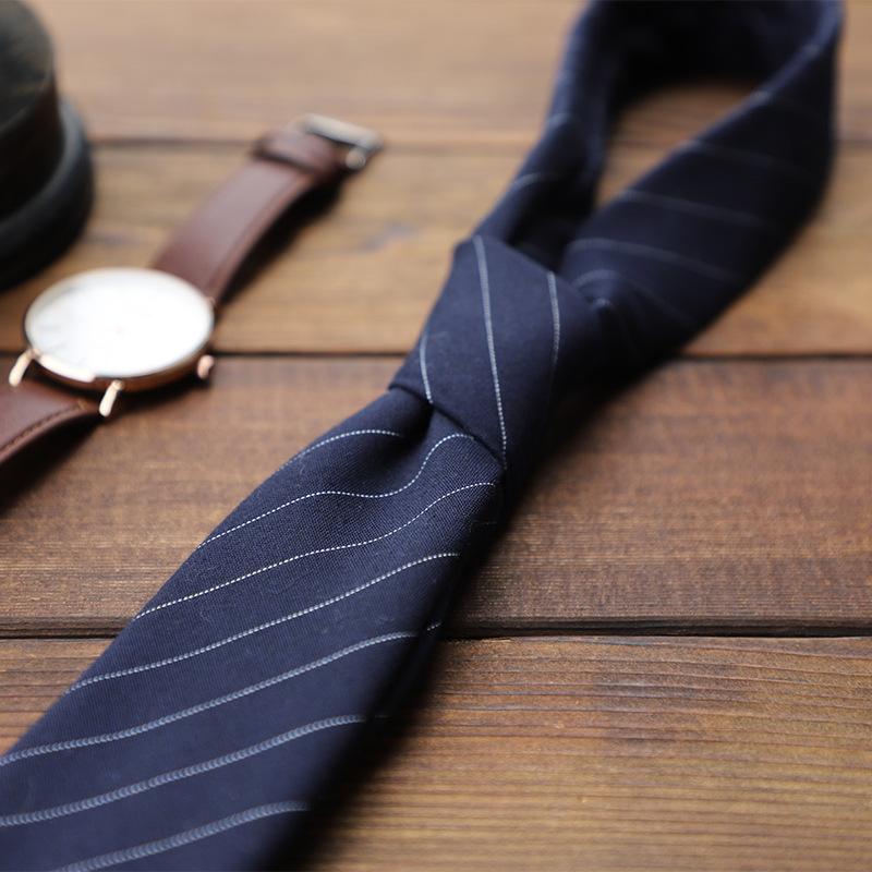 7CM Width Grey Striped Neckties Formal Business TR Cotton Neck Ties For Men Classic Black Red Soft Tie Meeting Tuxedo Cravat