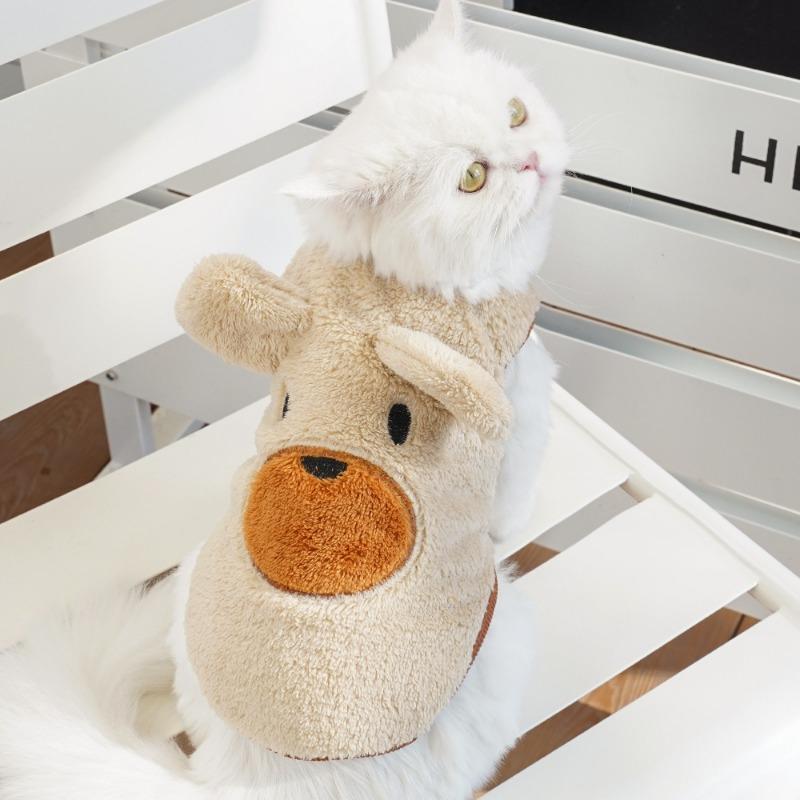 Winter Clothing with Fleece, Warm Pet Milk, Cute Dog Clothes, Teddy Schnauzer Cat Clothes and Supplies