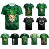 Casual Crew Neck 3D Digital Printing T-Shirt Irish St. Patrick's Day Clothing Printing Men's and Women's Short Sleeves