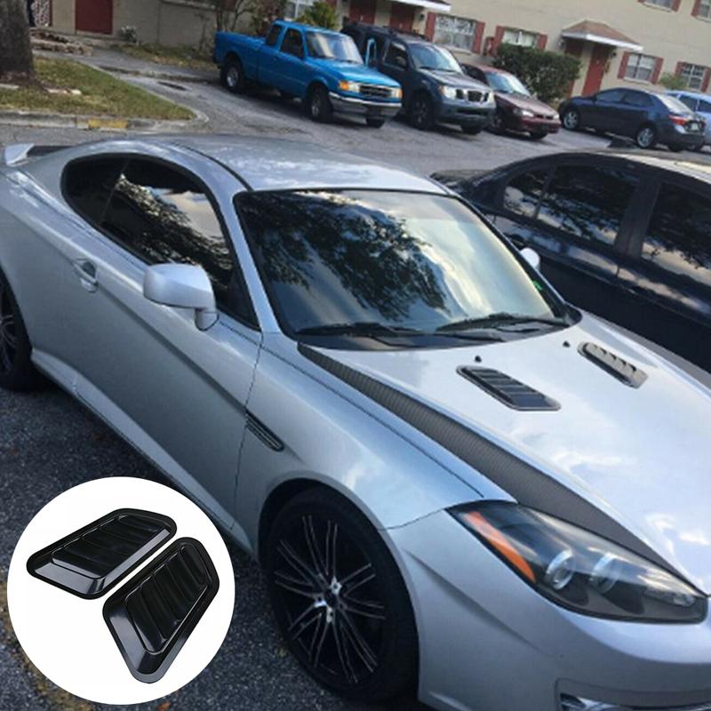 Универсальная накладка-жалюзи на капот автомобиля, воздухозаборник, глянцевый черный