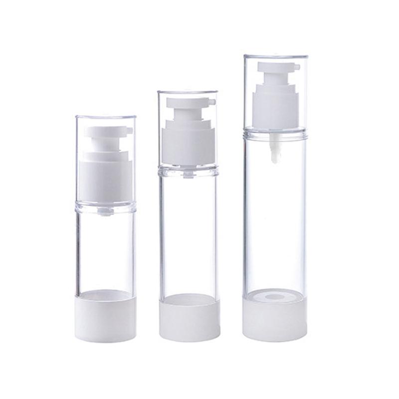 30ml 50ml 100ml Airless Pump Bottles Travel Clear Airless Pump Bottle Portable Refillable Vacuum Bottle   Makeup Dispenser