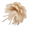 Feather Table Lamp USB Rechargeable Ostrich Feather Desk Light with Gold Tripod for Bedroom 40Pcs