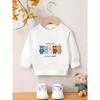 European Size Cool Cartoon Print Pattern, 0-3 Year Old Baby Unisex Skin Friendly Soft Spring and Autumn Baby Thin Versatile Round Neck Hoodie