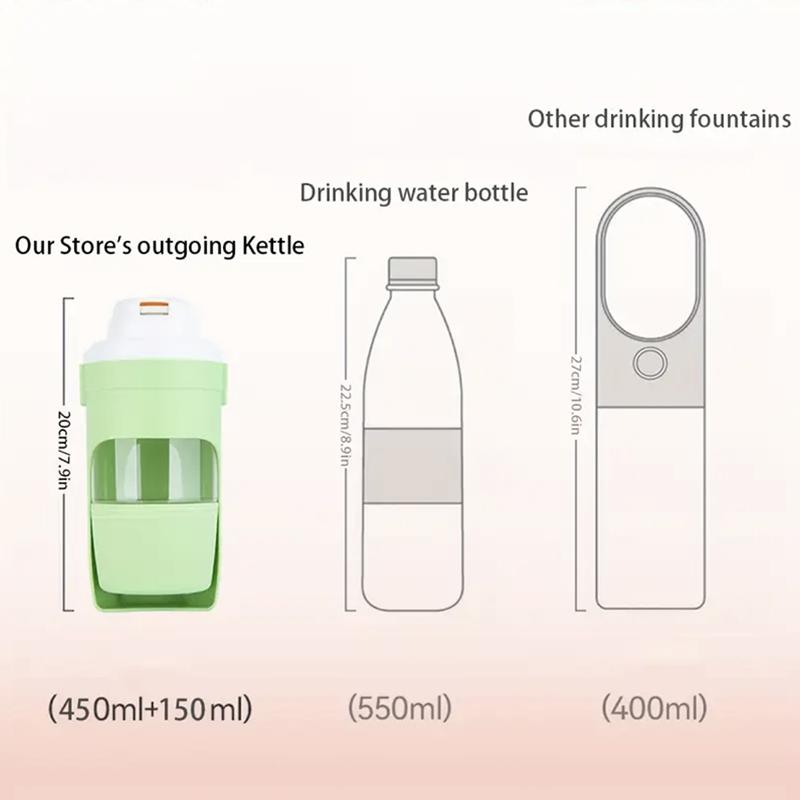 Pet Travel Water Bottle Portable with Food Container Foldable 2in1 Pet Outdoor Bowl Puppy Dog Cat Travel Drinking Food Feeder