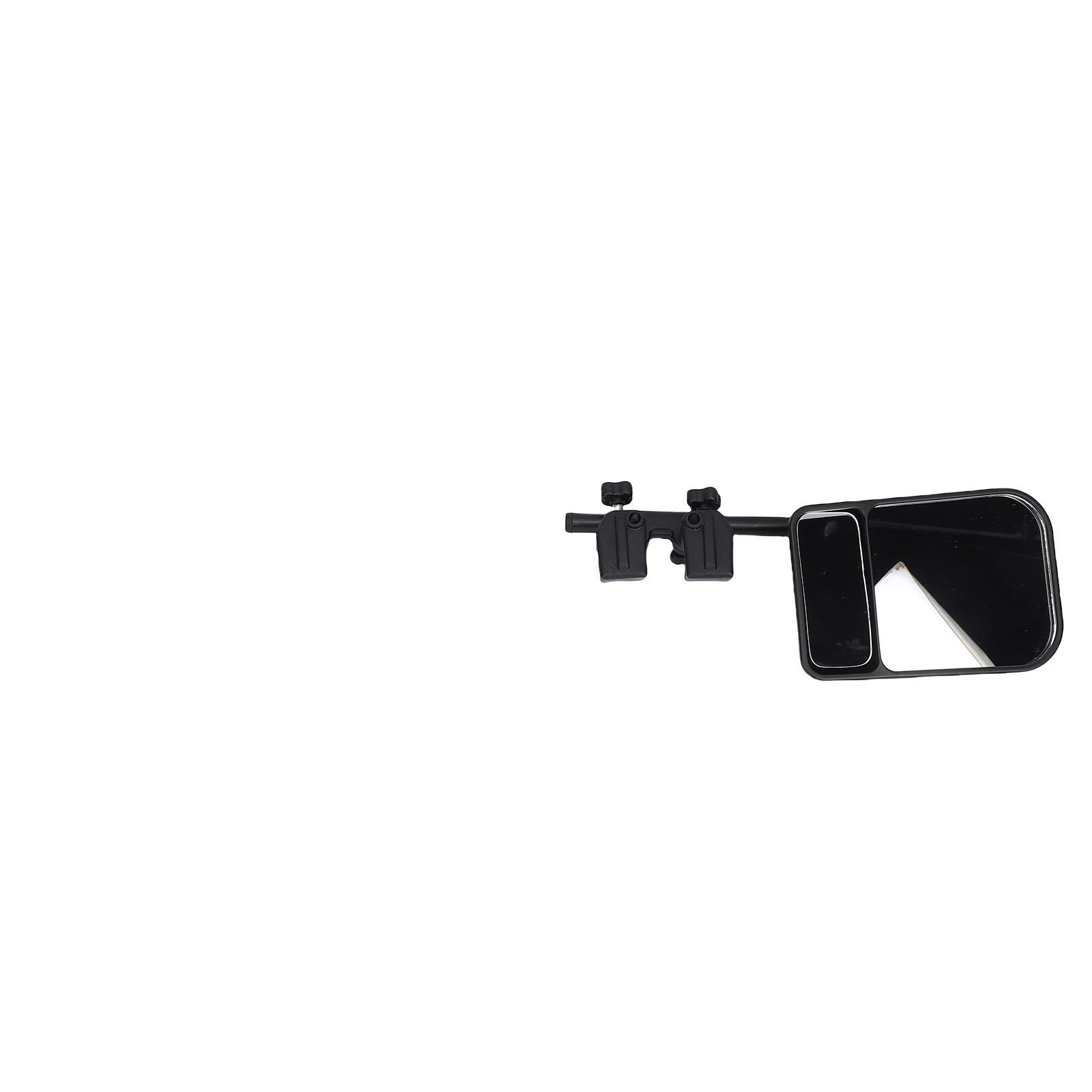 Clip On Towing Mirrors Universal Metal Bracket Adjustable Angle Tow Side Mirror Extensions for Trailer Bus RV Truck