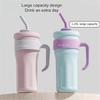 Large Capacity Heat Preservation And Cold Preservation Cup With Straw Handle High Value Stainless Steel Water Cup