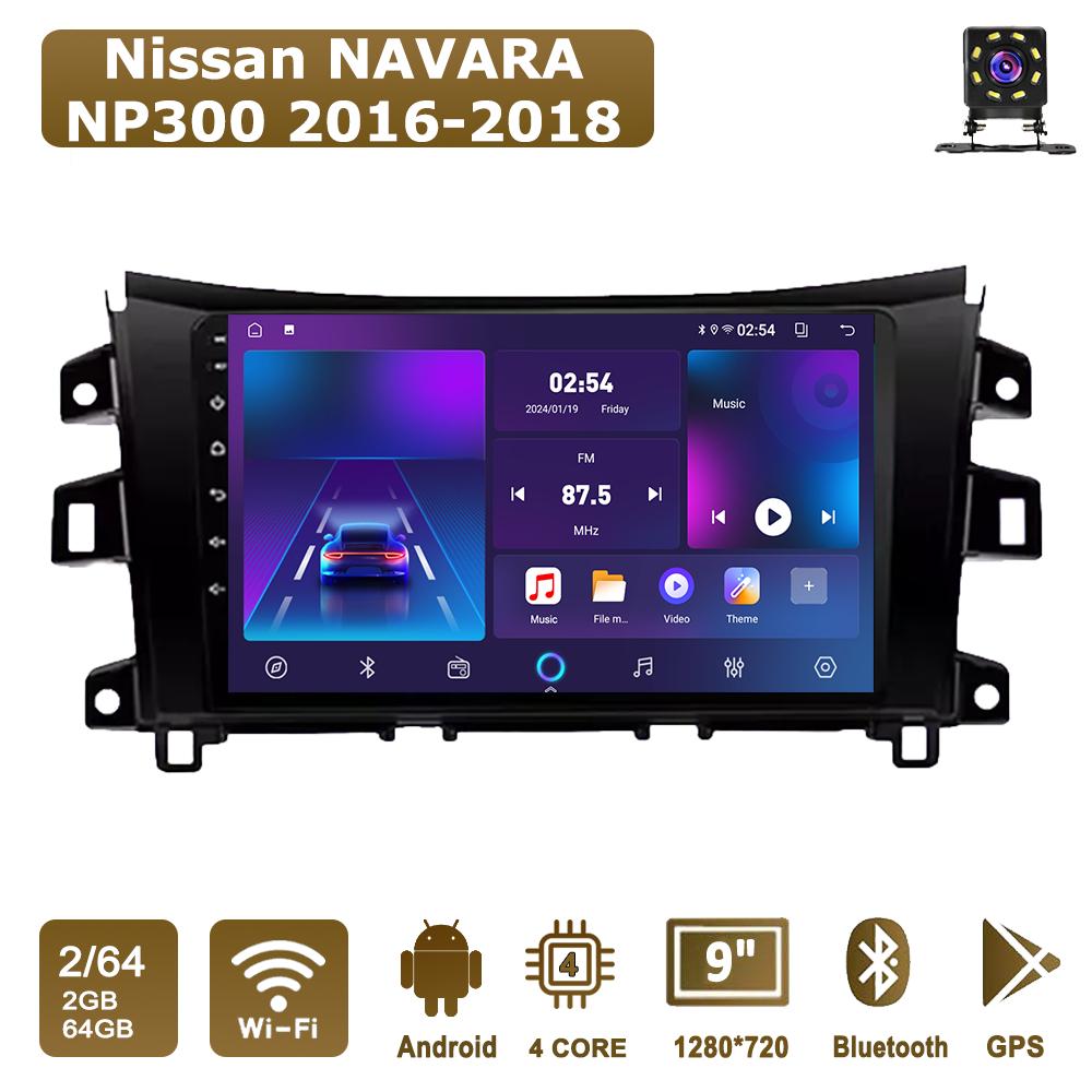 

Android Car-Play Car Radio For Nissan NAVARA NP300 2016-2018 Multimedia Player Head Unit Stereo GPS Navigation BT WIFI,2+64GB чёрный