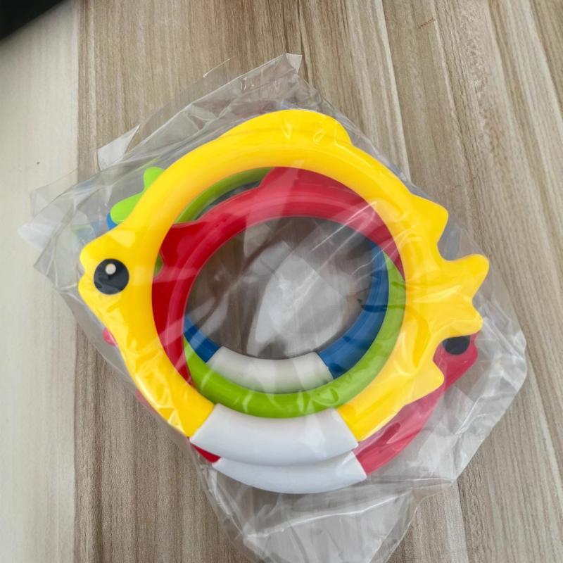 3Pcs Underwater Swim Training Gear With Fish-Shaped Retrieval Rings Diving Rings Set Floatable Pvc Pool Toys For Adults/Kids