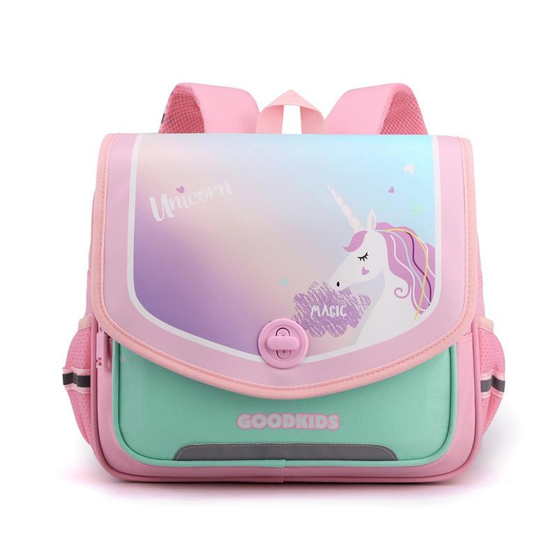 Stylish And Spacious Korean Backpack For Elementary School Kids With Breathable Design Pink Unicorn