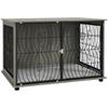 Dog Crate Furniture End Table With Plush Washable Cushion Lockable Door For Extra Large Dogs