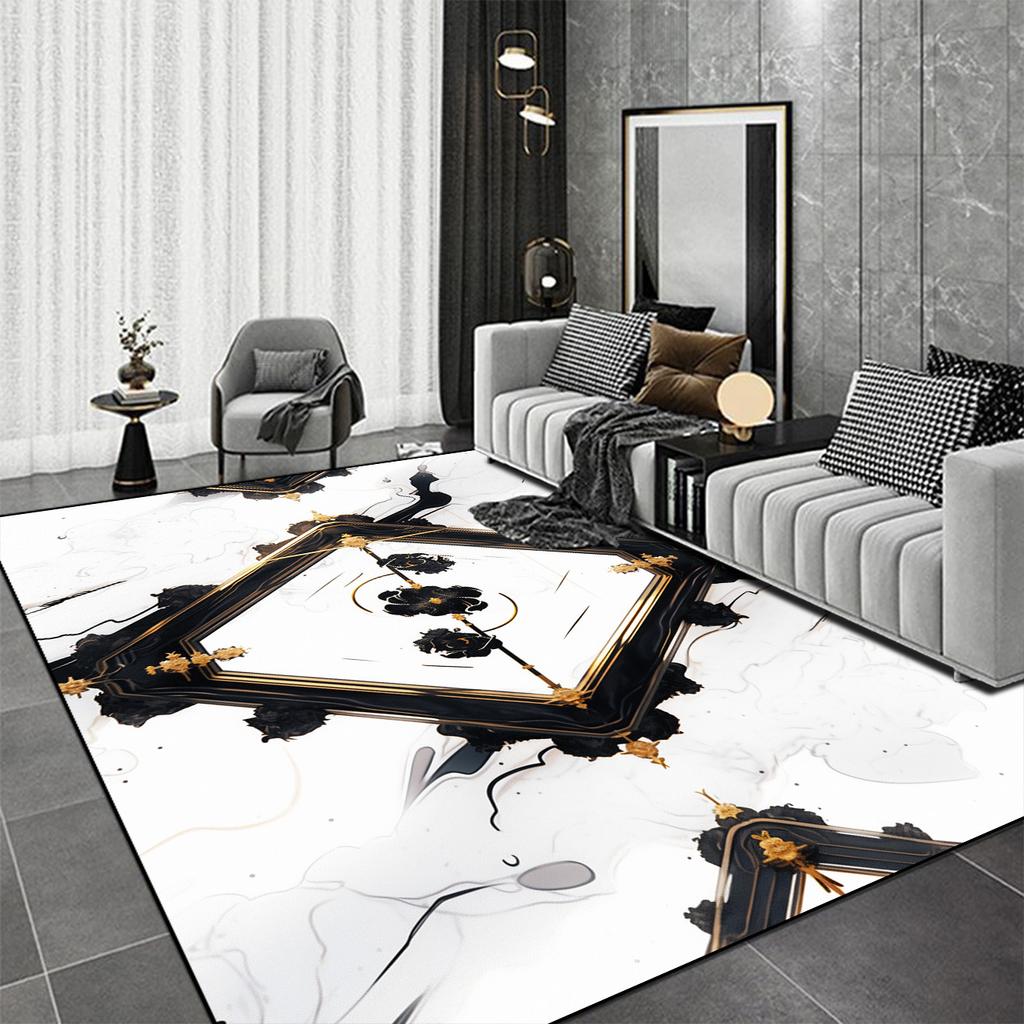 Moderní luxusní domácí koberce Dekorace obývacího pokoje Geometrické koberce Hala Pohovková zóna Podložka na podlahu Pokojová dekorace Měkký koberec k posteli Pratelný