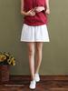 2025 Spring/Summer Women's Artistic Cotton Linen Double-Layered Crinkle Vest - Solid Color, Loose Camisole Base Layer