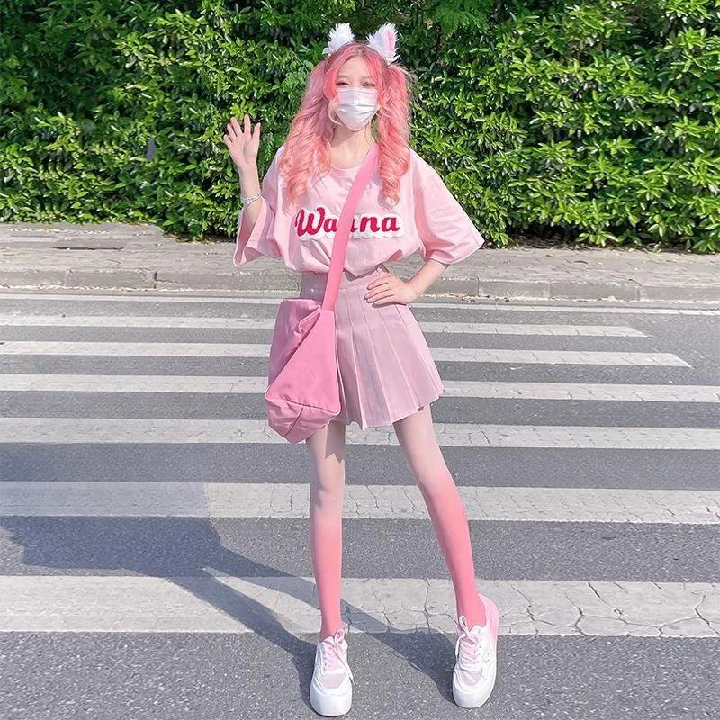 JK Girls Summer Thin Fashion Gradient Color Pantyhose Tight Female Candy Color TIghts Cute Panty-hose Lolita Stockings Womens