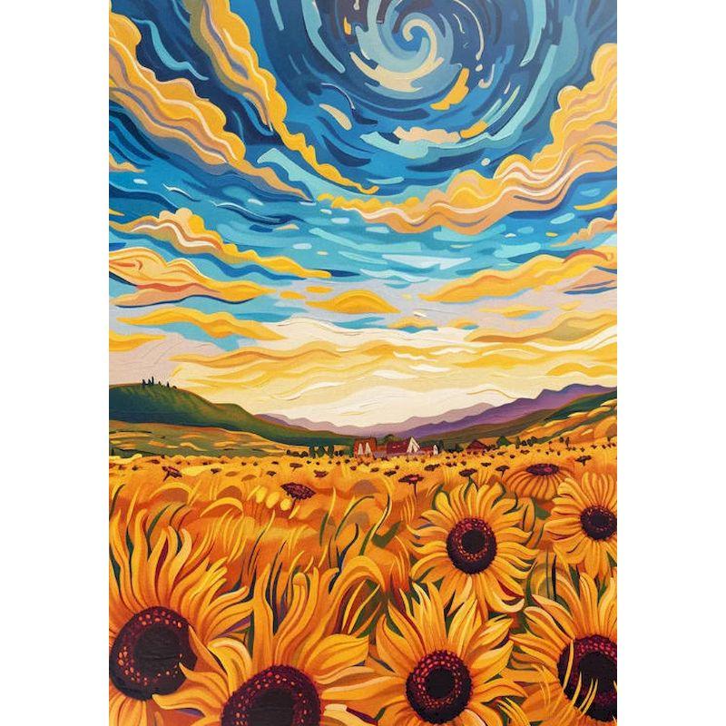 

GATYZTORY Sunflower Paint By Numbers Original gifts Drawing Kit Scenery Acrylic Painting on Canvas Paint Kit Paintings On Number 30x20cm no frame