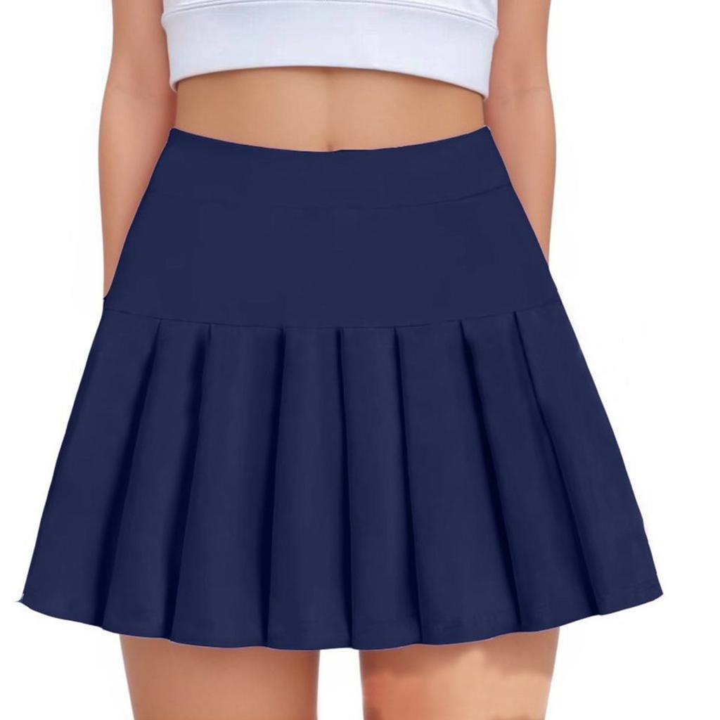 Girls' High-Waist Skirt Drawstring Layered Ruffle Skirt With Pockets