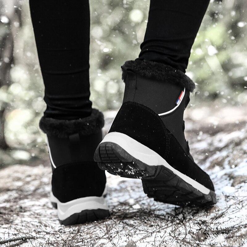 Hiking Boots Winter Waterproof Women Shoes Snow Boot Camping Shoes Ankle Lace -Up Man Travel Shoes Outdoor Hiking Sports Shoes