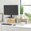 Set Of 2 Ginger Bamboo Shelves White Craft