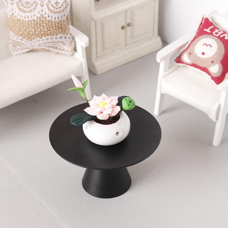 1:12 Scale Miniature Round Wrought Iron Table for Dollhouses - Perfect for Coffee, Tea, or Side Table in Mini Furniture.