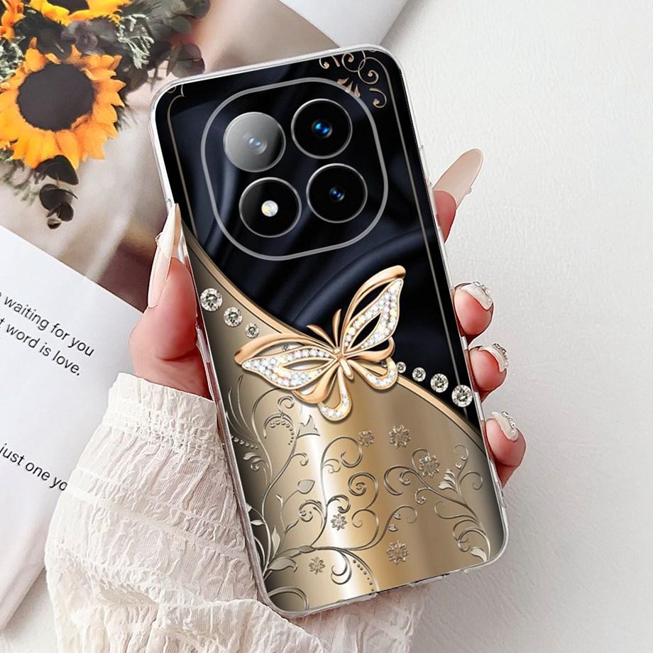 For Xiaomi Redmi Note 14 Pro+ 14Pro Note14 4G 5G Phone Case Back Cover Girly Fashion Flower Butterfly Paintong Soft TPU Fundas