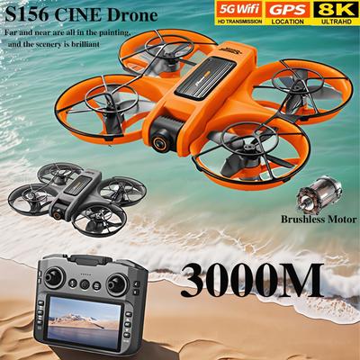 רחפן מקצועי S156 חדש מקורי 8K WIFI FPV ESC צילום אווירי HD מטוס RC ללא מברשות הימנעות ממכשולים מצלמה כפולה קוואדקופטר צעצוע מתנה