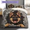 German Shepherd Pattern Bedding Home Decoration Birthday Gift (1 * Duvet Cover + 2 * Pillowcase, Without Core)