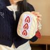 Cute Embroidered Strawberry Pencil Case Portable Stationery Pen Box Multi Functional Large Capacity Makeup Bag Storage Bag