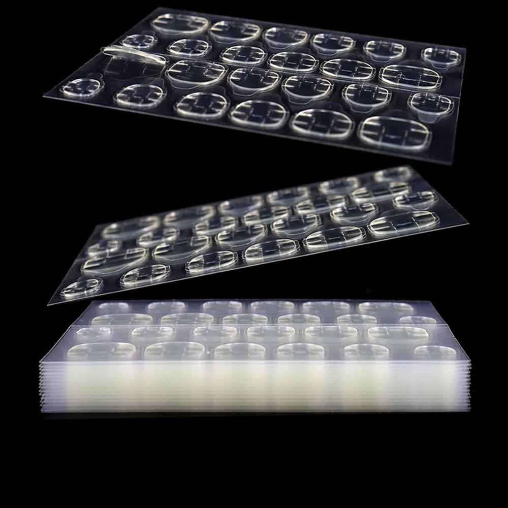 120/240PCS Jelly Waterproof Double-Sided Transparent Nail Tape Ultra Thin Strong Hold Invisible Damage-Free Removable for Fake Nails