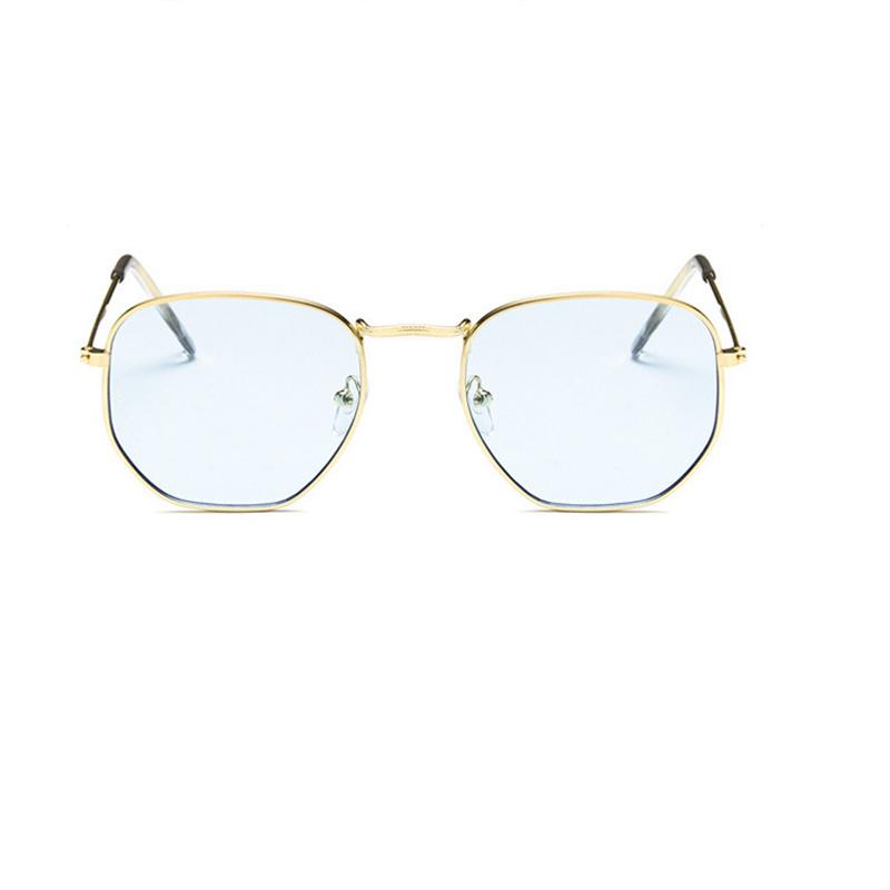 Lunettes de soleil hexagonales pour hommes Marque Designer Petites lunettes de soleil carrées Monture métallique Lunettes pour la conduite et la pêche Lentes De Sol Hombre UV400
