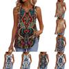 Modisches Neues Retro Floral Texturiertes V-Ausschnitt Lockeres Casual Fließendes Ärmelloses Westen-Top für Damen
