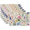 Vintage Magnolia Placemats Set of 6,Waterproof Heat Resistant Dining Table Plate Mat for Home Kitchen Dining Table 12x18Inch