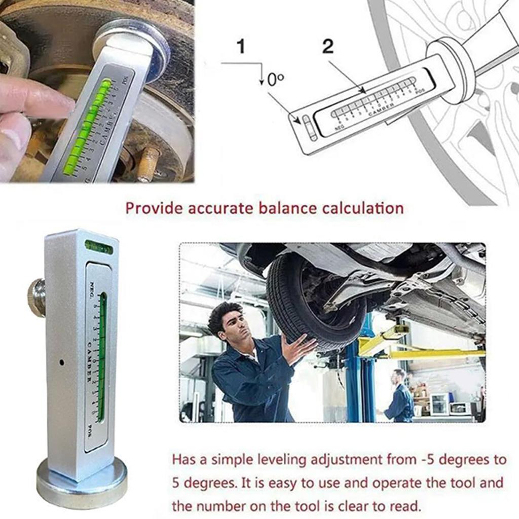 Car Wheel Alignment Tool - Tire Magnet Gauge Tool - High Strength Wheel Alignment Tool for Auto and Trailer Service