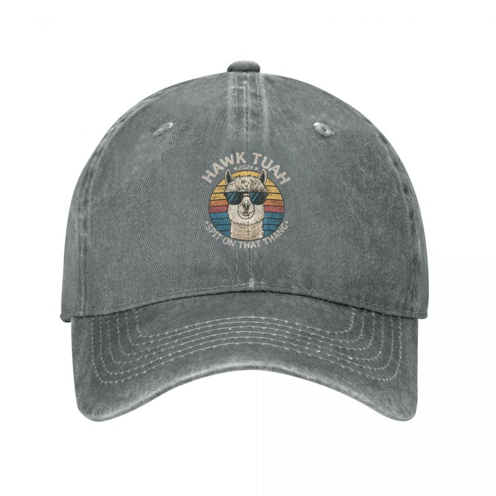 Hawk Tuah Retro Llama Baseball Cap Hat Unisex For The Sun Cosplay western Hat hats on offer Baseball For Unisex Womens