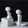 Modern Abstract Art Figure Sculptures, Resin Crafts, Statues, Fashionable Girl Figure Portraits, Home Decoration Accessories