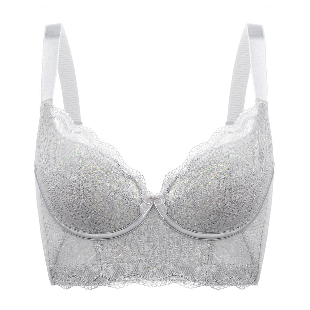 High-end beauty salon thick adjustment bra memory steel ring correction external expansion gathering stomach upper support latex underwear