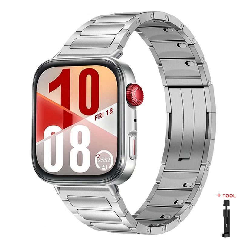 Stainless Steel Strap for Huawei Watch Fit 4/Fit 3 Adjustable Bracelet Wristband for Huawei Watch Fit4 Pro Correa Bracelet Band
