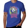 Funny Heavy Metal Unicorn Design Tshirt Blacks Oversized Graphic Tee Unisexs Cotton Tshirt