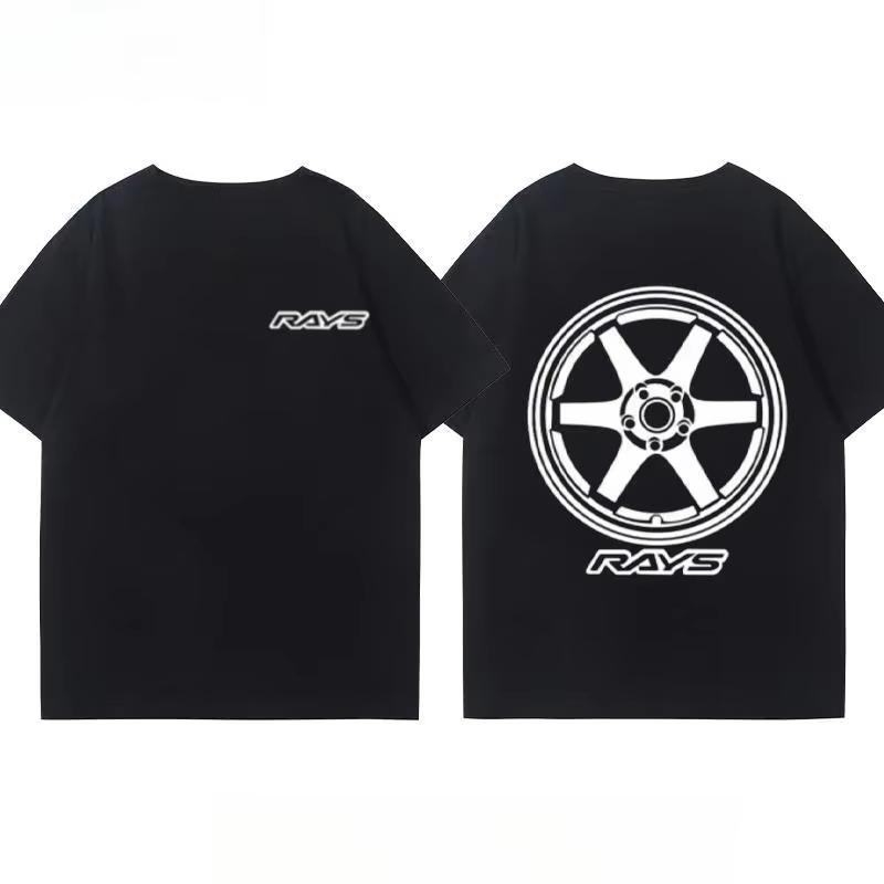 2026 Car Enthusiast Wheel Rim Graphic Doublesided Tshirt For Kids Adults Auto Tuning Fan Casual Crew Neck Short Sleeve Tee