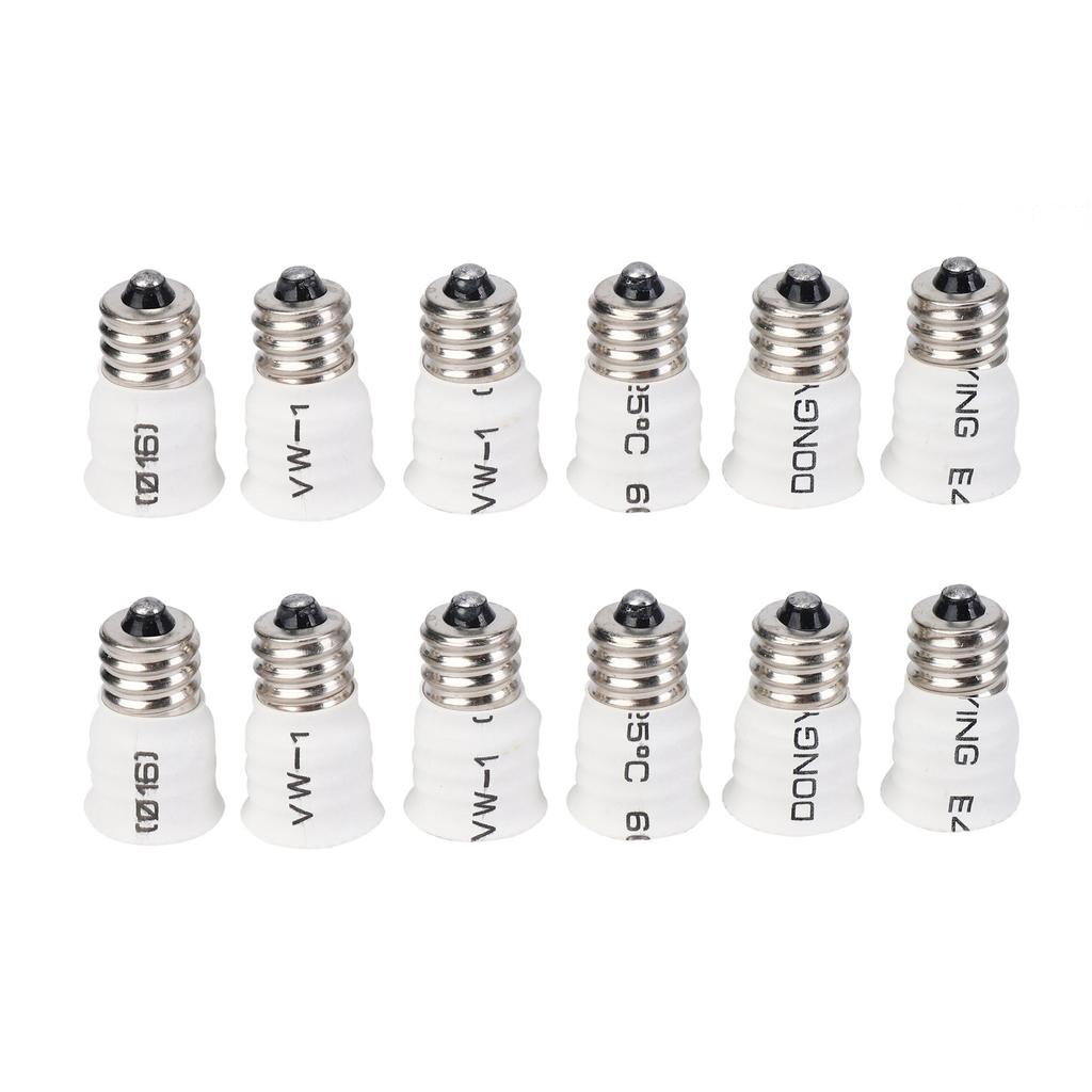T21C 12-Pack E12 To E14 White Bulb Converter LED Light Holder Lamp Adapter Socket Changer High Quality