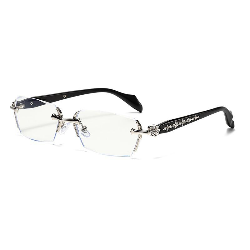 Myopia Glasses Retro Flat Glasses Black Frame Anti-blue Glasses