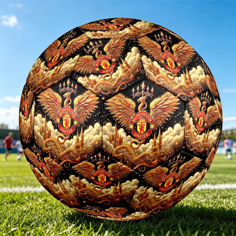 1 pz Pallone da Calcio Standard Taglia 5, Palloni da Calcio, Pallone da Calcio con Motivo Manchester United Manchester City, Cucito a Macchina, Pallone per Allenamento e Partita all'Aperto