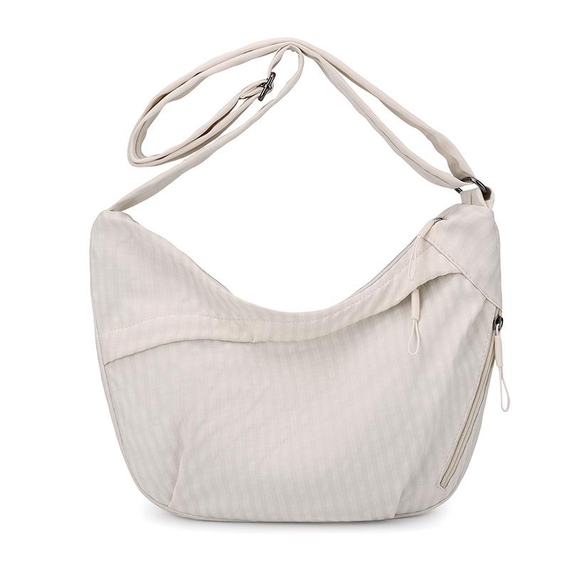 

Large Capacity Shoulder Bag Plaid Women s Crossbody Bag Lightweight Mother Bag бежевий