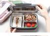 Multi-Compartment Stainless Steel Bento Box - No Flavor Mixing, Microwave Safe, Ideal for Students and Office Workers, Portable Lunch Solution