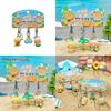 Brave Bear Go Sea Resin Keychain With Coconut Tree And Swim Ring Design For Kids And Teens